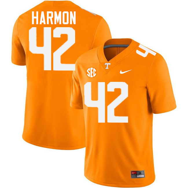 #42 Braylon Harmon UT Vols Jerseys,Tennessee Volunteers College Football Jerseys Stitched-Orange